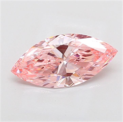 Picture of Lab Grown Diamond 2.00 Carats, Marquise with  Cut, Fancy Vivid Pink Color, VS1 Clarity and Certified by IGI