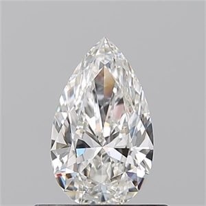 Picture of Natural Diamond 0.51 Carats, Pear with  Cut, H Color, VVS1 Clarity and Certified by GIA
