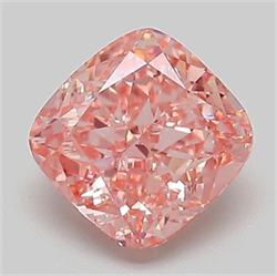 Picture of Lab Grown Diamond 1.59 Carats, CUSHION MODIFIED with  Cut, Fancy Vivid Pink Color, VS1 Clarity and Certified by IGI