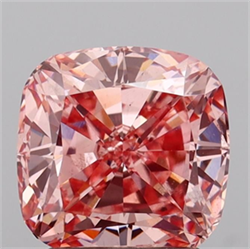 Picture of Lab Grown Diamond 2.15 Carats, CUSHION MODIFIED with  Cut, Fancy Intense Pink Color, VS2 Clarity and Certified by IGI