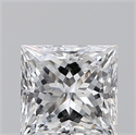 Natural Diamond 0.61 Carats, Princess with  Cut, D Color, VS2 Clarity and Certified by GIA