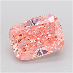 Picture of Lab Grown Diamond 3.71 Carats, CUSHION MODIFIED with  Cut, Fancy Vivid Pink Color, VVS2 Clarity and Certified by IGI