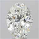 Natural Diamond 4.50 Carats, Oval with  Cut, H Color, SI2 Clarity and Certified by GIA