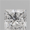 Natural Diamond 0.19 Carats, Princess with  Cut, D Color, VVS1 Clarity and Certified by IGI