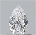 Natural Diamond 0.50 Carats, Pear with  Cut, D Color, VVS2 Clarity and Certified by GIA