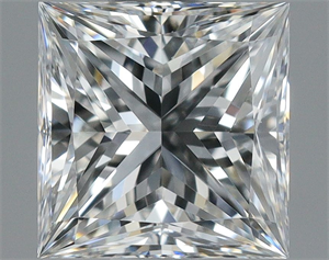 Picture of Natural Diamond 0.93 Carats, Princess with  Cut, F Color, VVS2 Clarity and Certified by GIA