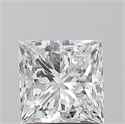 Natural Diamond 1.50 Carats, Princess with  Cut, E Color, SI1 Clarity and Certified by GIA