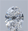 Natural Diamond 0.80 Carats, Oval with  Cut, D Color, VS2 Clarity and Certified by GIA