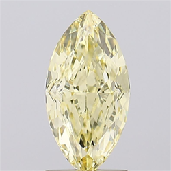 Picture of Lab Grown Diamond 1.87 Carats, Marquise with  Cut, Fancy Yellow Color, VS1 Clarity and Certified by IGI