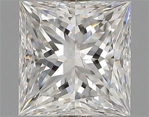 Picture of Natural Diamond 0.52 Carats, Princess with  Cut, G Color, SI1 Clarity and Certified by GIA