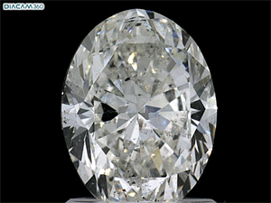 Picture of Natural Diamond 1.51 Carats, Oval with  Cut, H Color, SI2 Clarity and Certified by GIA