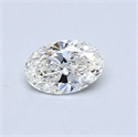 Natural Diamond 0.40 Carats, Oval with  Cut, H Color, VS1 Clarity and Certified by GIA