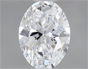 Natural Diamond 0.45 Carats, Oval with  Cut, D Color, VVS1 Clarity and Certified by GIA
