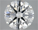 Lab Grown Diamond 3.59 Carats, Round with Ideal Cut, G Color, VS1 Clarity and Certified by IGI