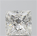 Natural Diamond 1.50 Carats, Princess with  Cut, G Color, SI2 Clarity and Certified by GIA