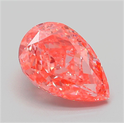 Picture of Lab Grown Diamond 4.20 Carats, Pear with  Cut, Fancy Vivid Pink Color, VVS2 Clarity and Certified by IGI