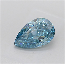 Picture of Lab Grown Diamond 2.04 Carats, Pear with  Cut, Fancy Vivid Blue Color, VS1 Clarity and Certified by IGI