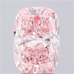 Picture of Lab Grown Diamond 3.27 Carats, CUSHION MODIFIED with  Cut, Fancy Vivid Pink Color, VVS2 Clarity and Certified by IGI