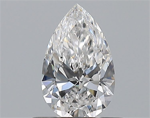 Picture of Natural Diamond 0.55 Carats, Pear with  Cut, D Color, VVS1 Clarity and Certified by GIA