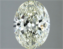 Natural Diamond 2.04 Carats, Oval with  Cut, K Color, SI1 Clarity and Certified by IGI