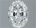 Natural Diamond 1.30 Carats, Oval with  Cut, H Color, SI1 Clarity and Certified by GIA