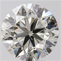 Natural Diamond 3.51 Carats, Round with Very Good Cut, K Color, SI1 Clarity and Certified by IGI