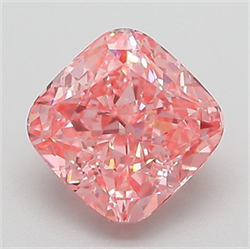 Picture of Lab Grown Diamond 2.07 Carats, CUSHION MODIFIED with  Cut, Fancy Vivid Pink Color, VS1 Clarity and Certified by IGI