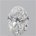 Natural Diamond 1.30 Carats, Oval with  Cut, F Color, SI1 Clarity and Certified by GIA