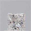 Natural Diamond 0.30 Carats, Princess with  Cut, D Color, SI1 Clarity and Certified by GIA