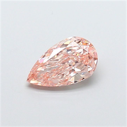 Picture of Lab Grown Diamond 1.52 Carats, Pear with  Cut, Fancy Intense Pink Color, VS1 Clarity and Certified by IGI
