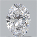 Natural Diamond 0.80 Carats, Oval with  Cut, D Color, VVS2 Clarity and Certified by GIA