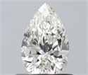 Natural Diamond 0.53 Carats, Pear with  Cut, I Color, IF Clarity and Certified by IGI