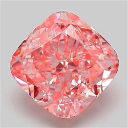 Picture of Lab Grown Diamond 3.04 Carats, CUSHION MODIFIED with  Cut, Fancy Vivid Pink Color, VVS2 Clarity and Certified by IGI