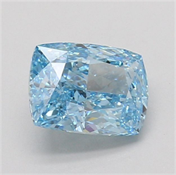 Picture of Lab Grown Diamond 1.54 Carats, CUSHION MODIFIED with  Cut, Fancy Vivid Blue Color, VS1 Clarity and Certified by IGI