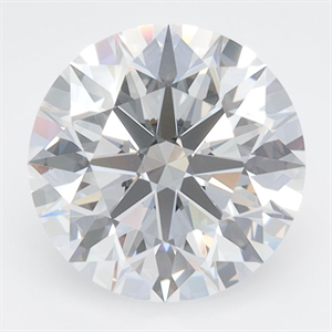 Picture of Lab Grown Diamond 2.55 Carats, Round with Excellent Cut, D Color, VVS1 Clarity and Certified by GIA