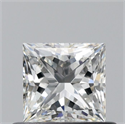 Natural Diamond 0.61 Carats, Princess with  Cut, I Color, VVS1 Clarity and Certified by GIA