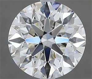 Picture of Natural Diamond 1.90 Carats, Round with Excellent Cut, J Color, VVS2 Clarity and Certified by GIA