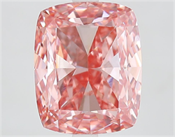 Picture of Lab Grown Diamond 5.02 Carats, CUSHION MODIFIED with  Cut, Fancy Vivid Pink Color, VVS2 Clarity and Certified by IGI
