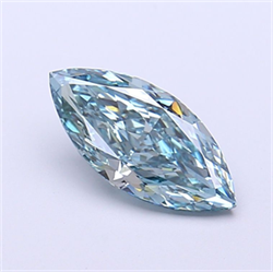 Picture of Lab Grown Diamond 1.29 Carats, Marquise with  Cut, Fancy Vivid Blue Color, VS1 Clarity and Certified by IGI