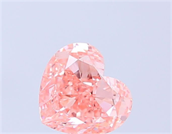 Picture of Lab Grown Diamond 1.21 Carats, Heart with  Cut, Fancy Vivid Pink Color, VS1 Clarity and Certified by IGI