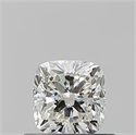 Diamante Natural 0.50 quilates, Del cojín , Color I, claridad VVS2 y certificado GIA
