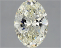 Natural Diamond 1.70 Carats, Oval with  Cut, K Color, SI2 Clarity and Certified by GIA