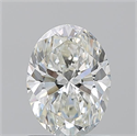 Natural Diamond 1.30 Carats, Oval with  Cut, I Color, IF Clarity and Certified by GIA