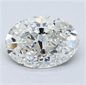 Diamante Natural 2.06 quilates, Ovalado , Color H, claridad SI1 y certificado GIA