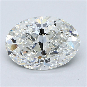 Foto Diamante Natural 2.06 quilates, Ovalado , Color H, claridad SI1 y certificado GIA de
