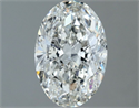 Natural Diamond 1.01 Carats, Oval with  Cut, H Color, SI2 Clarity and Certified by IGI