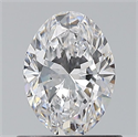 Natural Diamond 0.70 Carats, Oval with  Cut, D Color, VVS2 Clarity and Certified by GIA