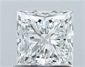 Natural Diamond 1.00 Carats, Princess with  Cut, G Color, VS2 Clarity and Certified by GIA