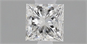Natural Diamond 0.29 Carats, Princess with  Cut, F Color, VVS1 Clarity and Certified by GIA