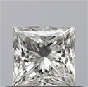 Diamante Natural 0.58 quilates, Princesa , Color I, claridad IF y certificado GIA